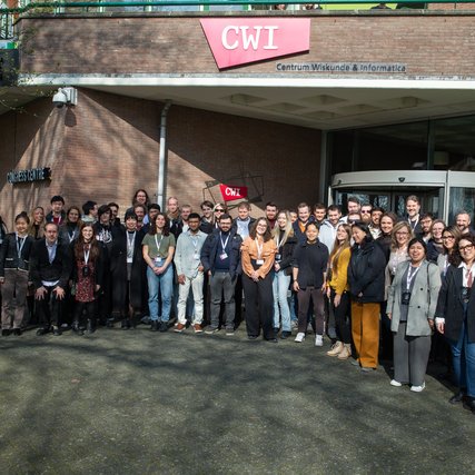 Spring School SocialXR hosted at CWI (4-8 March 2024). Group picture of 6 March (high res)
