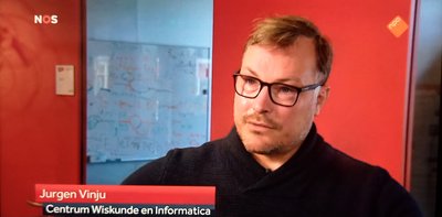 Jurgen Vinju in the daily national TV news (NOS Journaal), 1 March 2023.