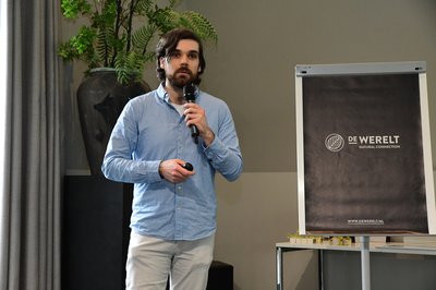 Lucas Slot during his Stieltjes Prize Lecture at NMC 2024. Picture: Marieke Kranenburg.