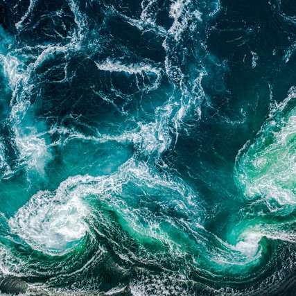 Waves depicting the concept of turbulence