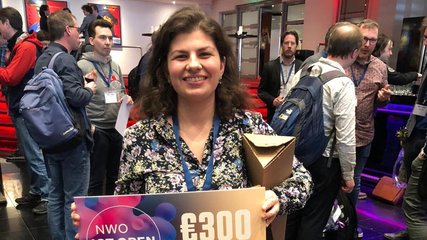 Savvina Daniil with her poster prize