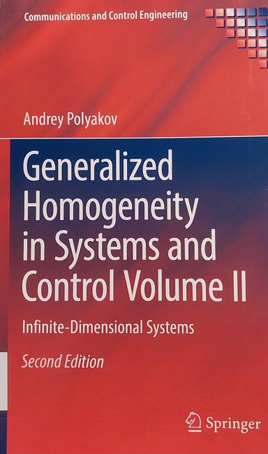 Book cover "Generalized homogeneity in systems and control Volume II"