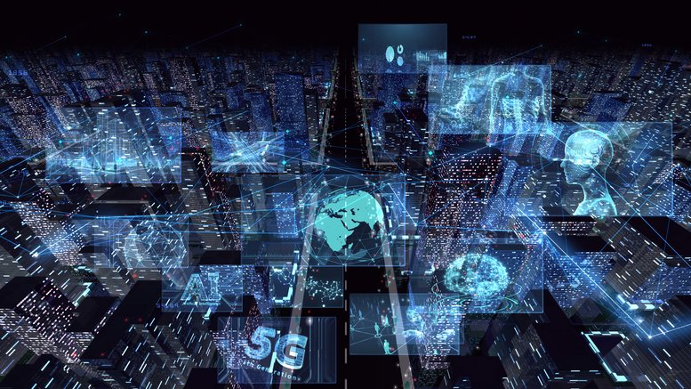 conceptual image depicting communication networks