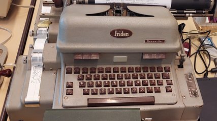 Friden Flexowriter in the UvA Computermuseum. Picture: CWI/J. Borst