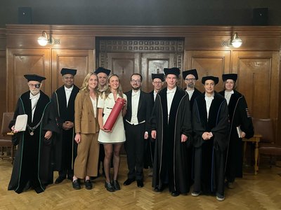 Group picture of the CWI PhD defence of Sophie Klumper (N&O), 23 October 2025, at the UvA. Own picture.