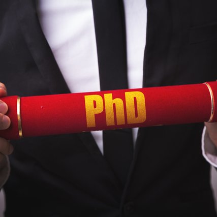 Scrol with the word PHD